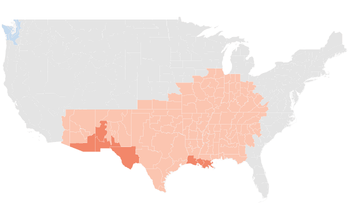 NOAA Climate Prediction Center temperature outlook for MAM 2012, redrawn by division