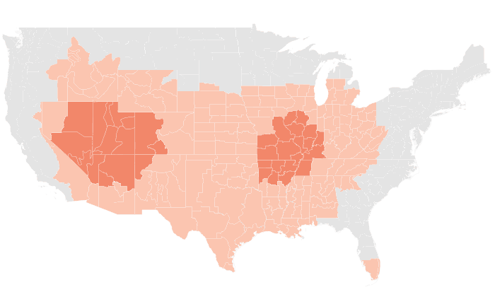 NOAA Climate Prediction Center temperature outlook for JAS 2012, redrawn by division