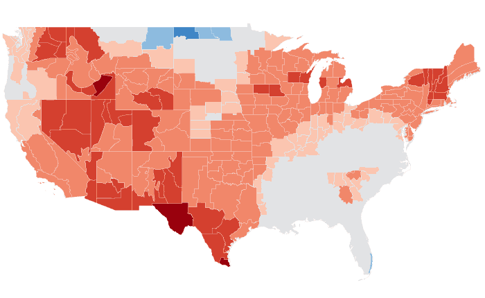 Observed temperature departure from normal for OND 2012