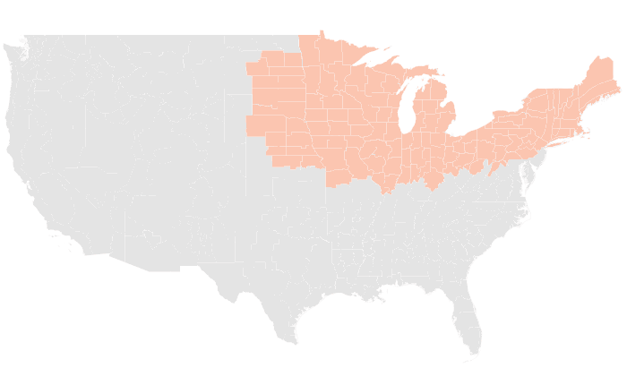 NOAA Climate Prediction Center temperature outlook for OND 2012, redrawn by division