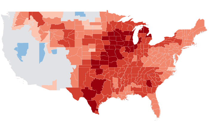 Observed temperature departure from normal for NDJ 2012-13