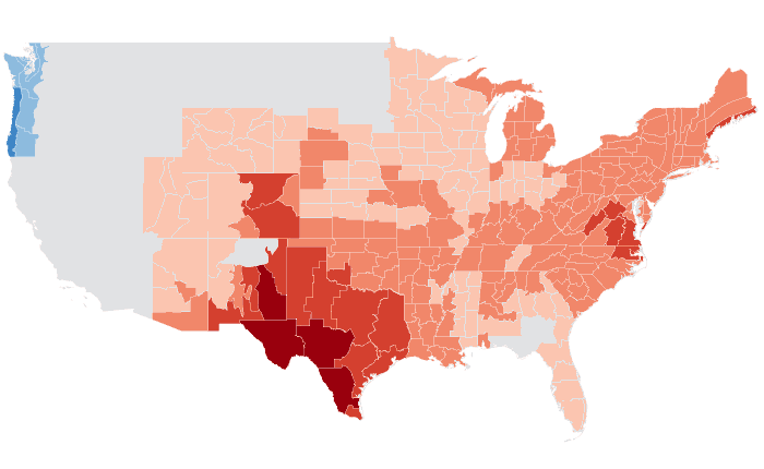 Temperature outlook map for FMA 2013