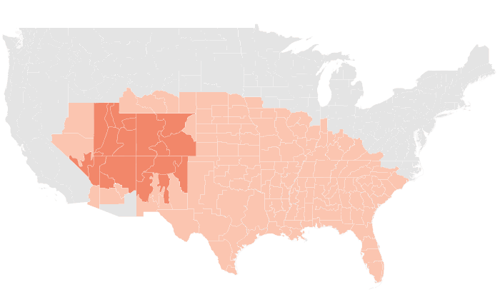 NOAA Climate Prediction Center temperature outlook for MJJ 2013, redrawn by division