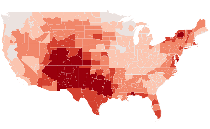 Temperature outlook map for MJJ 2013