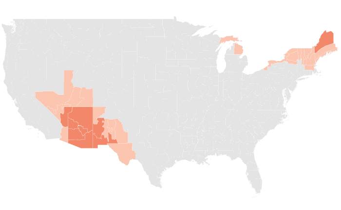 NOAA Climate Prediction Center temperature outlook for SON 2013, redrawn by division