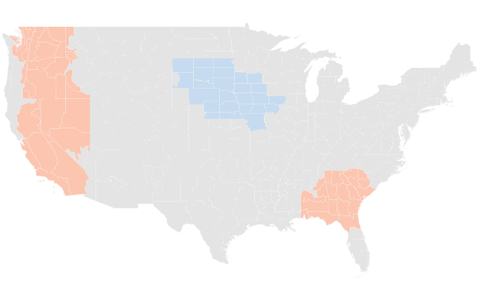 NOAA Climate Prediction Center temperature outlook for ASO 2014, redrawn by division