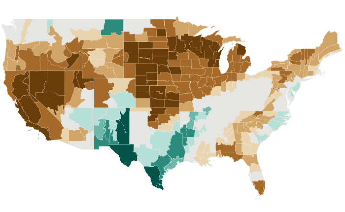 Observed precipitation departure from normal for JFM 2015