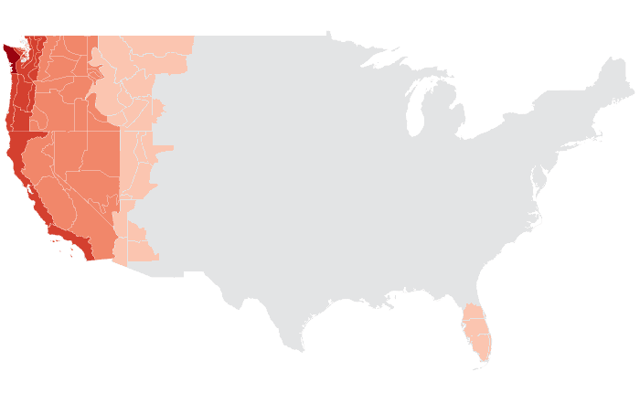 NOAA Climate Prediction Center temperature outlook for MJJ 2015, redrawn by division