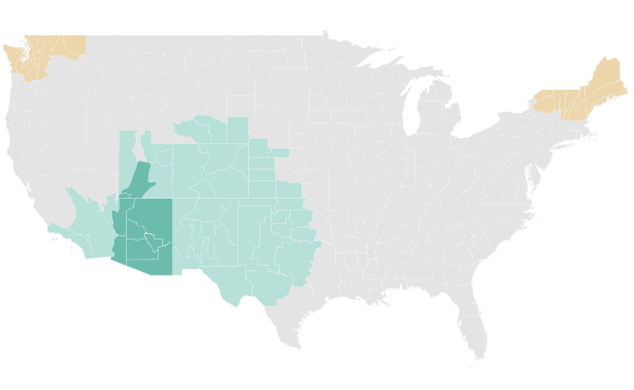 NOAA Climate Prediction Center precipitation outlook for SON 2015, redrawn by division