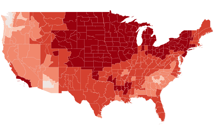 Observed temperature departure from normal for SON 2015