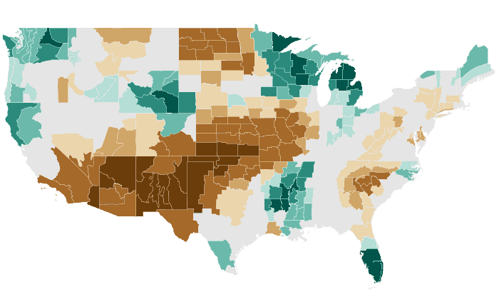 Observed precipitation departure from normal for JFM 2016