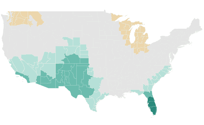 NOAA Climate Prediction Center precipitation outlook for FMA 2016, redrawn by division