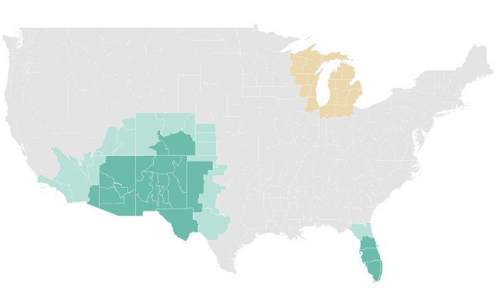 NOAA Climate Prediction Center precipitation outlook for MAM 2016, redrawn by division
