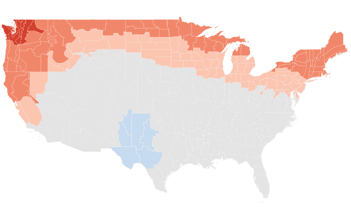 NOAA Climate Prediction Center temperature outlook for MAM 2016, redrawn by division