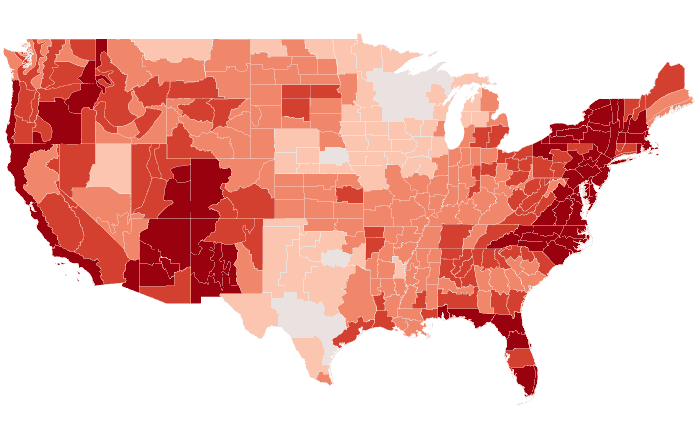 Temperature outlook map for MJJ 2016