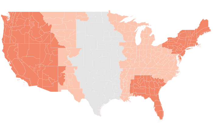 NOAA Climate Prediction Center temperature outlook for JAS 2016, redrawn by division