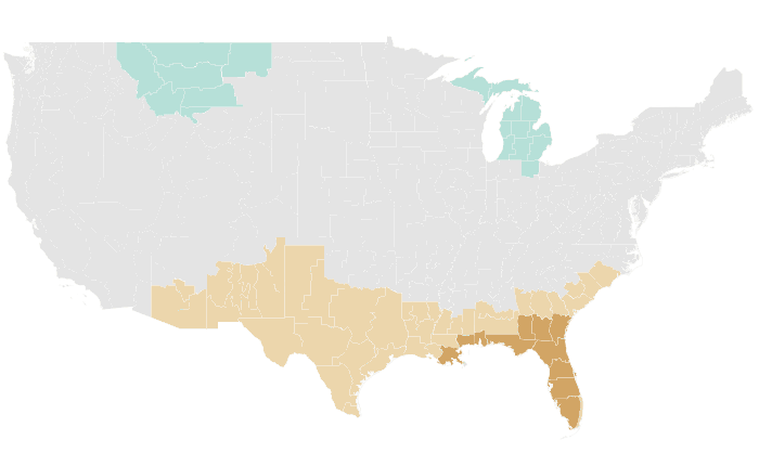 NOAA Climate Prediction Center precipitation outlook for DJF 2016-17, redrawn by division