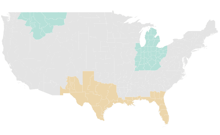 NOAA Climate Prediction Center precipitation outlook for JFM 2017, redrawn by division