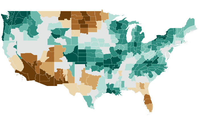 Observed precipitation departure from normal for MAM 2017