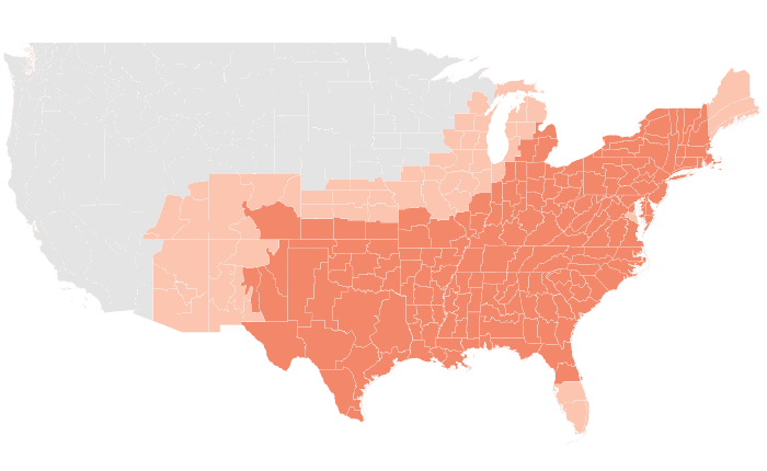NOAA Climate Prediction Center temperature outlook for AMJ 2017, redrawn by division
