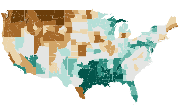 Observed precipitation departure from normal for JJA 2017
