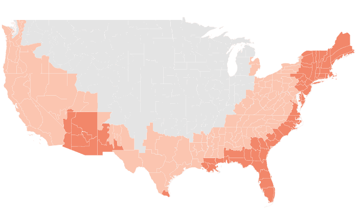 NOAA Climate Prediction Center temperature outlook for JJA 2017, redrawn by division