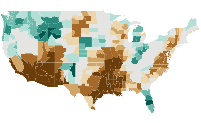 Observed precipitation departure from normal for SON 2017
