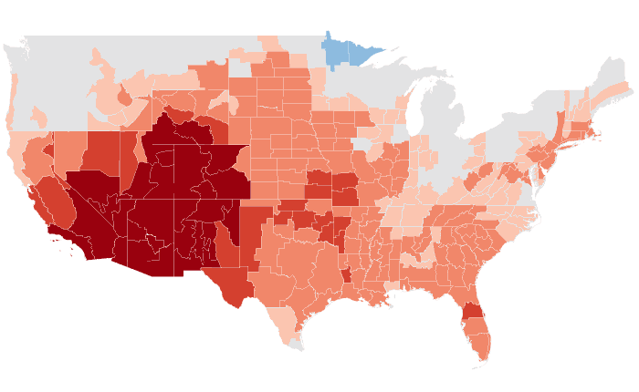 Observed temperature departure from normal for OND 2017