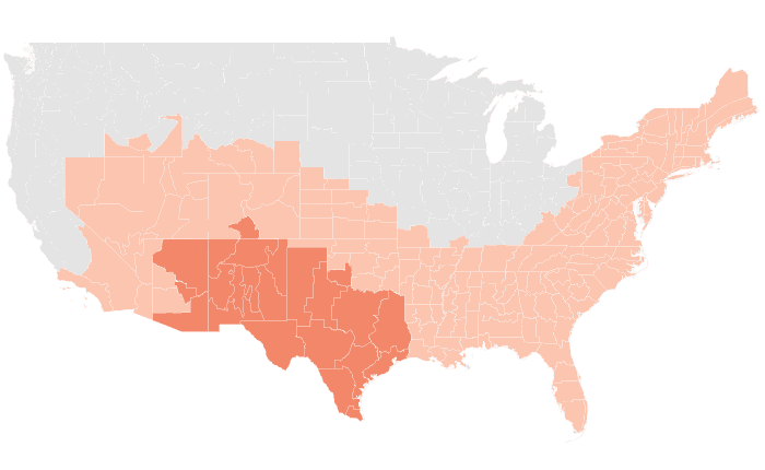 NOAA Climate Prediction Center temperature outlook for NDJ 2017-18, redrawn by division