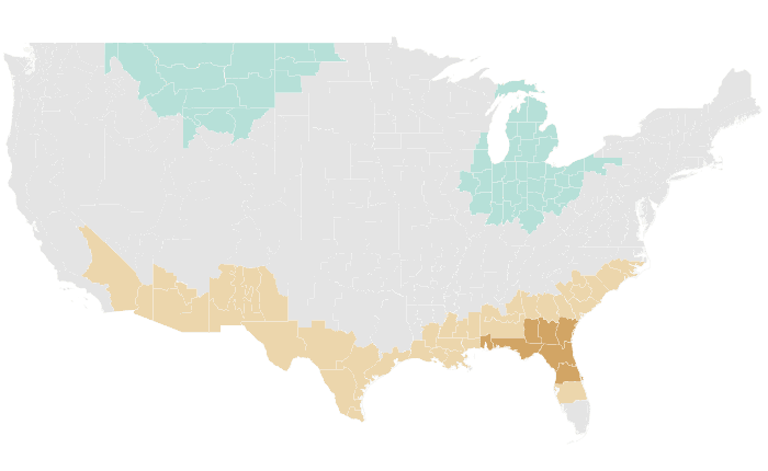 NOAA Climate Prediction Center precipitation outlook for DJF 2017-18, redrawn by division