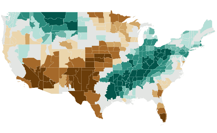 Observed precipitation departure from normal for FMA 2018