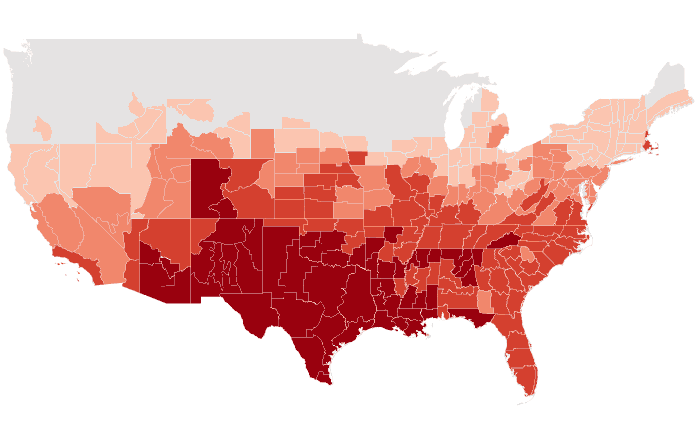 Temperature outlook map for MAM 2018