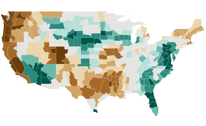 Observed precipitation departure from normal for MJJ 2018