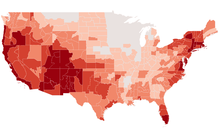Temperature outlook map for MJJ 2018