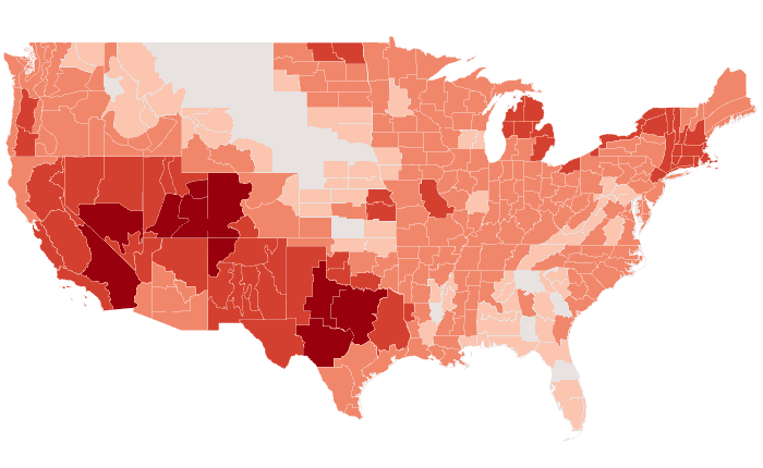 Observed temperature departure from normal for JJA 2018