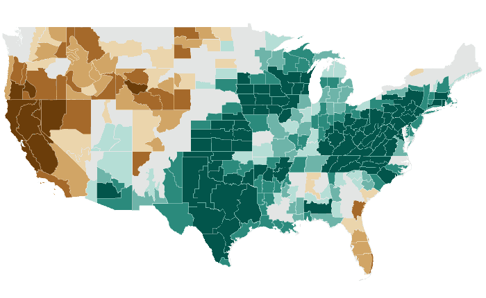 Observed precipitation departure from normal for ASO 2018
