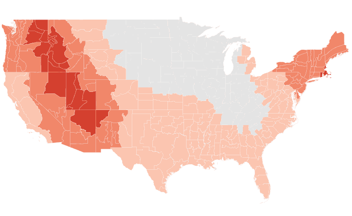 NOAA Climate Prediction Center temperature outlook for ASO 2018, redrawn by division