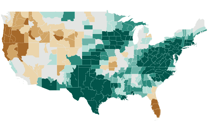 Observed precipitation departure from normal for SON 2018