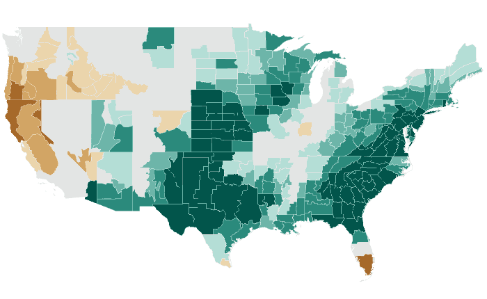 Observed precipitation departure from normal for OND 2018