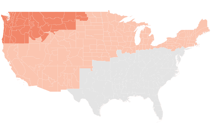 NOAA Climate Prediction Center temperature outlook for NDJ 2018-19, redrawn by division