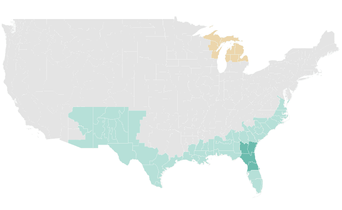 NOAA Climate Prediction Center precipitation outlook for DJF 2018-19, redrawn by division