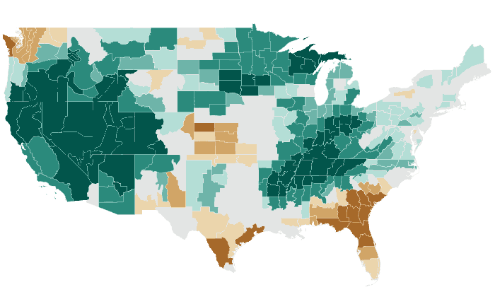 Observed precipitation departure from normal for FMA 2019