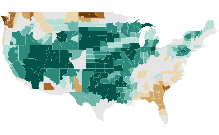 Observed precipitation departure from normal for MAM 2019