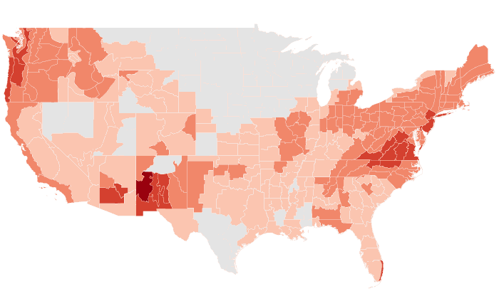 Temperature outlook map for MAM 2019