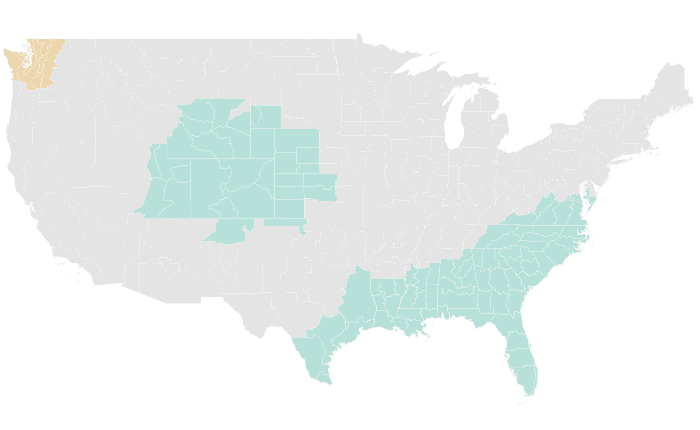 NOAA Climate Prediction Center precipitation outlook for AMJ 2019, redrawn by division