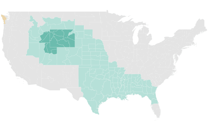 NOAA Climate Prediction Center precipitation outlook for MJJ 2019, redrawn by division