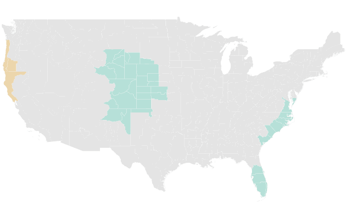 NOAA Climate Prediction Center precipitation outlook for OND 2019, redrawn by division