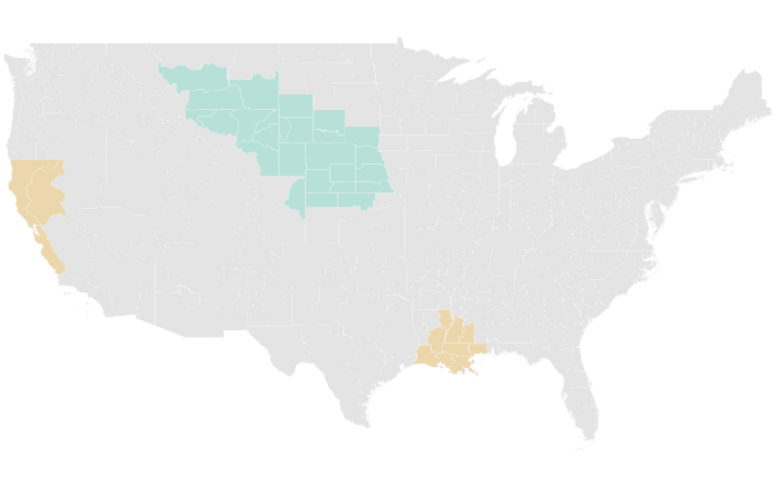 NOAA Climate Prediction Center precipitation outlook for NDJ 2019-20, redrawn by division