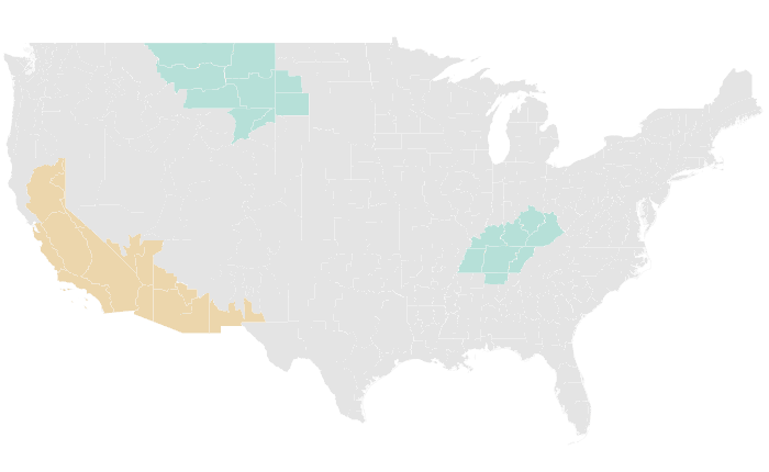NOAA Climate Prediction Center precipitation outlook for FMA 2020, redrawn by division