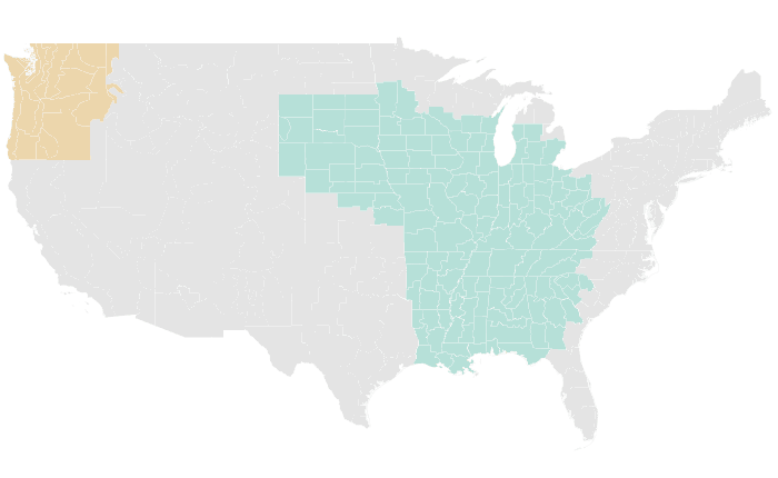 NOAA Climate Prediction Center precipitation outlook for MJJ 2020, redrawn by division